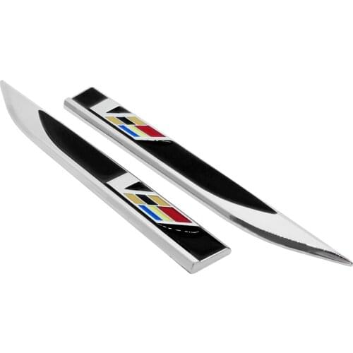 Metal Sticker Emblem Car Accessories For Cadillac Deville BLS ATS Tiburon XT5 XLR XLR-V Seville STS Escalade Emblem Side Decal