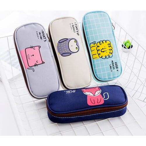 Cute Pencil Pen Case Simple Concise Multifunction Cute Floral Pencil Pen Case Bag Pouch Holder d15