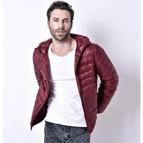 Oversized 12XL 11XL Men Puffer Jacket 90% Ultra Light Down Jacket Men Lightweigh Warm Coat Hooded Feather Parka