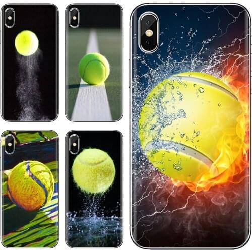 Soft TPU Covers For Samsung Galaxy A10 A30 A40 A50 A60 A70 a12 a31 a41 a51 a71 a20e a21s M30 Play Sport Tennis Ball drawing