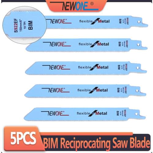 NEWONE 5pcs Bimetal Reciprocating Saw Blade Metal Cutting Saw Blades Reciprocating Saw Blade Set Power Tool Accessories