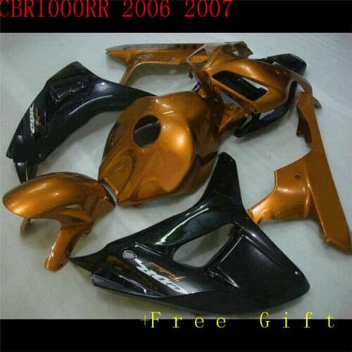 New Fairings For CBR1000 06 07 ABS Plastic Motorcycle Fairing Kit CBR1000RR 2006 2007 Bodywork set color glossy black gold