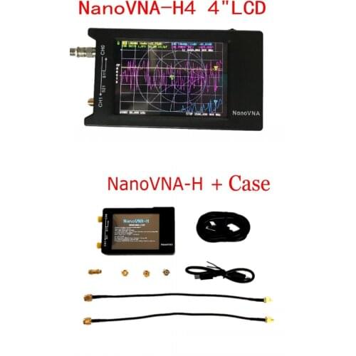 Original Hugen NanoVNA-H4 H 4inch/2.8inch LCD/VNA Vector Network Analyzer HF VHF UHF Antenna Analyzer + case+ Box + Battery