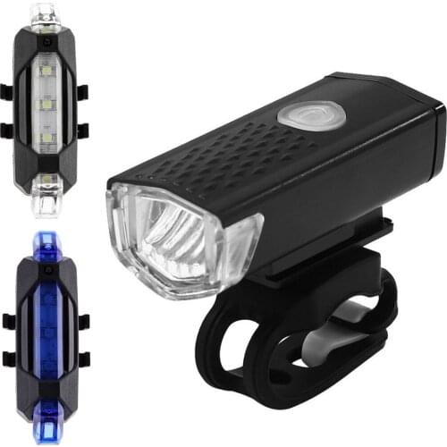Bike Front Rear Light Set MTB Bicycle Cycling Safety Warning Lamp Flashlight Waterproof Bicycle Lamp Flashlight Bike Accessories