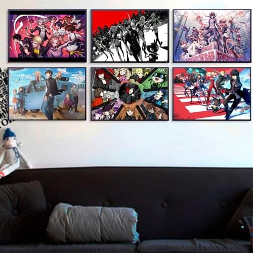 Persona 5 Video Game Posters And Prints Canvas Painting Wall Art Picture Abstract Decorative Home Decor Tableau