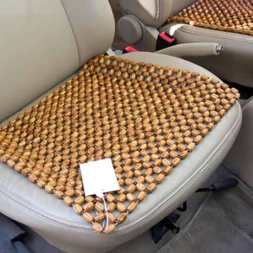 45x45CM Olive Wooden Beads Car Seat Cushion Massage Breathable Cool Seat Cushion For Car Home Beaded Automobiles Seat Covers