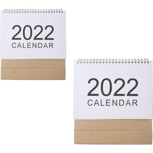 2021 Simple Desktop Calendar English Coil Daily Monthly Planner Schedule Yearly Agenda Organizer