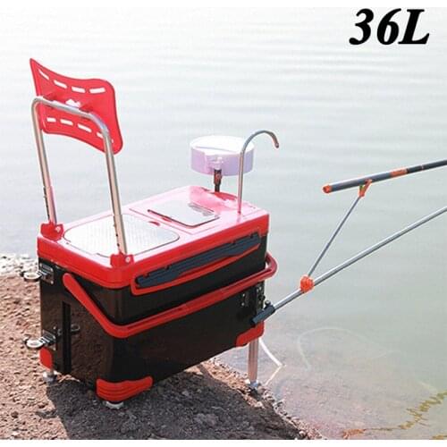 36L Adjustable Fishing Seat Storage Box Tool Multi-Function Fishing Box Full Set Of Large Capacity Space Platform AccessoRY Gear