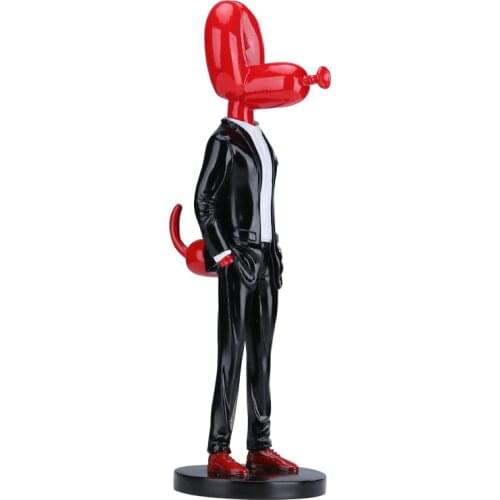 Gentleman Balloon Dog Statue Resin Sculpture Home Decor Modern Nordic Home Decoration Accessories For Living Room Hotel Office