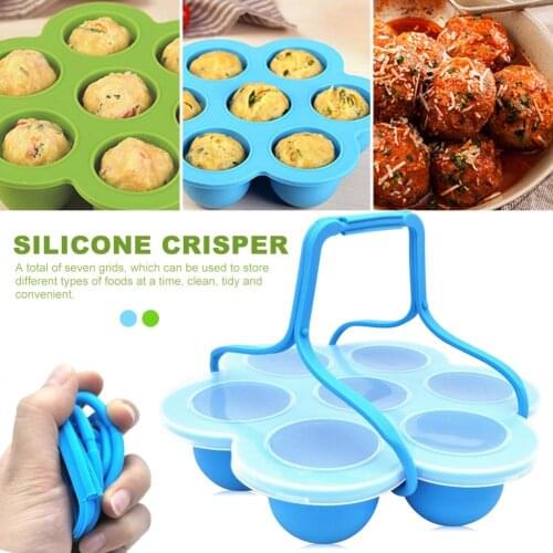 Silicone Egg Rack With Handles Hold Egg Bites Mold 7 Eggs For 6Qt 8Qt Instant Pot Multifunctional Pressure Cooker Bakeware Sling