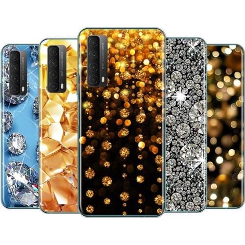 Diamonds Silicone Cover For Huawei Y7P Y5P Y9A Y8S Y9S Y6S Y9 Y7 Y6 Y5 Prime PRO Lite 2019 2018 2017 Phone Case