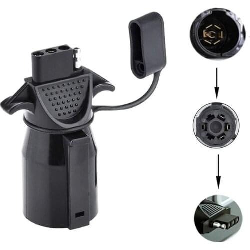 Heavy Duty 7 Pin To 4 Pin Trailer Adapter Plug Weatherproof For Trailer Tow Hitch And Redline Tailgate Dustproof Car Connector