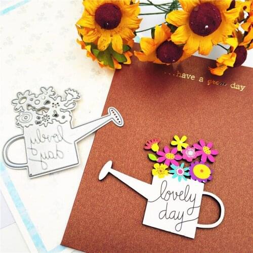 Cutting dies Flower Kettle metal crafts paper die-cutting /DIY embossing, Easter and New Year