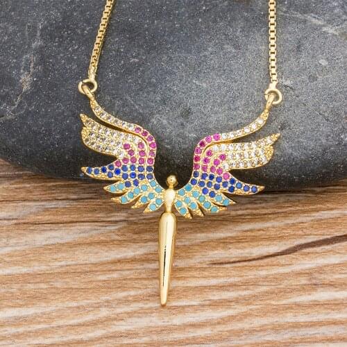 Boho Dragonfly Shape Crystal Choker Necklaces For Women Fashion Gold Chain Necklace Pendant Colorful Wings Charm Jewelry Gift