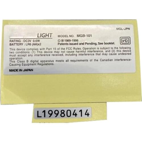 High quality Stikers labels for GBL for game boy light game console shell repair replacement part