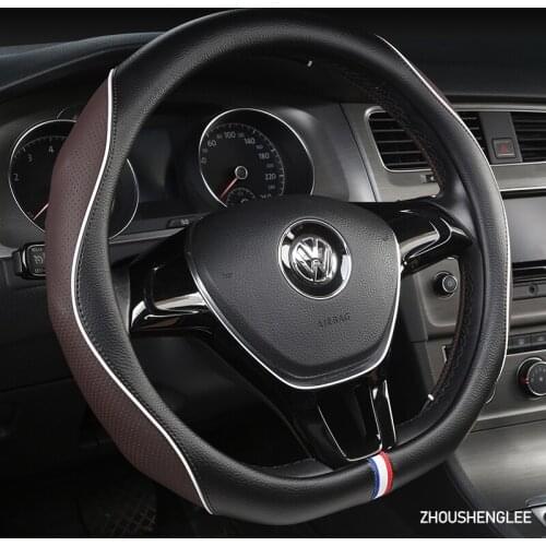 ZHOUSHENGLEE Microfiber Leather Car Steering Wheel Cover For Chevrolet Cruze Captiva Lacetti Aveo Niva Spark Sonic Trax Camaro