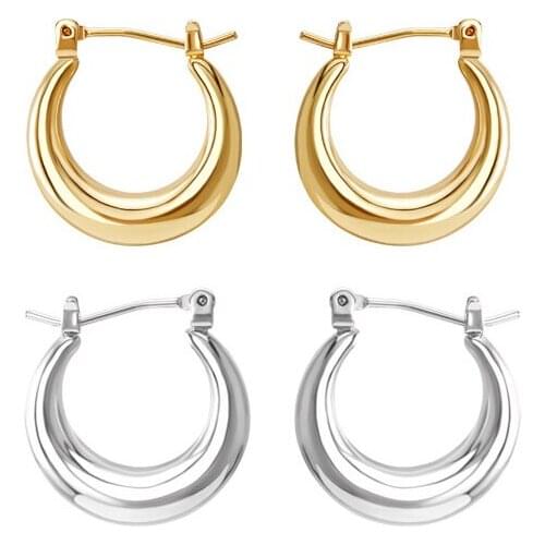 Beadsncie gold earrings 14k studs earring hoops silver color DIY ID 40946
