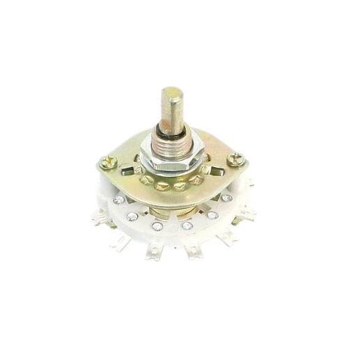 10mm Dia Panel Mounted Ceramic Rotary Switch 1P7T 1 Pole 7 Throw KCZ-1x7