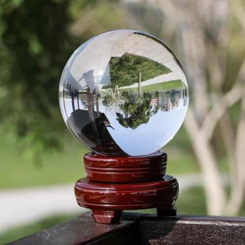 110mm Nice Clear Rare Quartz Crystal Ball Magic Sphere Fengshui Glass Lucky Ball Crafts For Office Home Decoration Gift