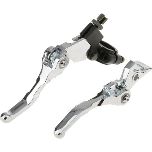 2PCS 22mm Handlebar Hand Control Reservoir Brake Clutch Levers Motorcycle