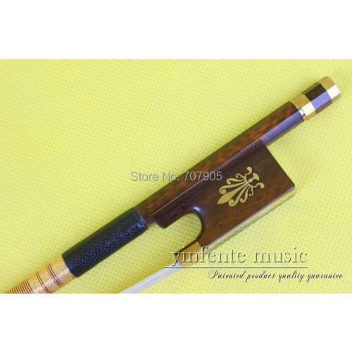 4/4 Violin Bow Snake Wood Fast Action Straight Top Horse Hair Silver String