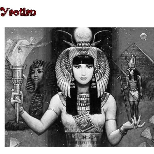 5D Diamond Painting Diamond Embroidery Egypt Queen Pyramid Cross Stitch Full Drill Square Diamond Mosaic Rhinestones Decoration