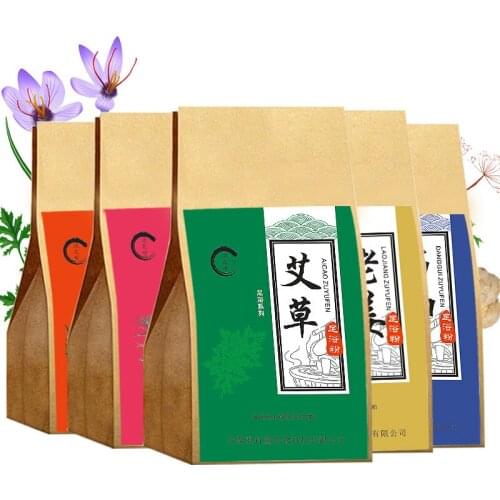 6g X 30bags Foot Bath Powder Wormwood Ginger Saffron Foot Bath Bag Conditioning Spa Relaxion Dehumidification Relieve Fatigue