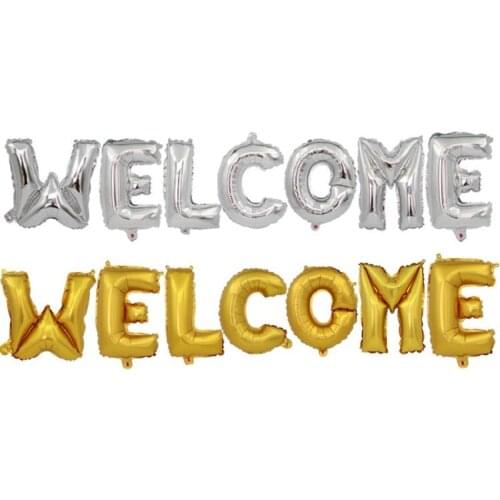 7 pcs/lot Welcome Letter Balloon 16 inch Letter Balloon Wedding Party Decoration Birthday Party Event Decoration