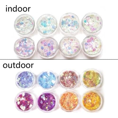 8Pcs UV Color Change Mica Powder Sunlight Reactive Glitter Resin Jewelry Making A0KD