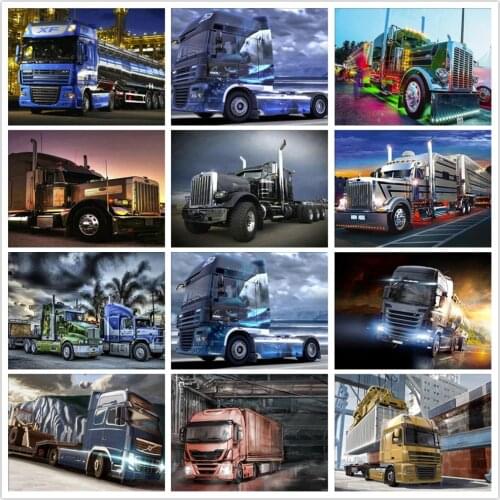 Diamond Painting Car Truck Scenery Diamond Mosaic Art Full Square Round Drill Embroidery Cross Stitch Farmhouse Set Home Decor
