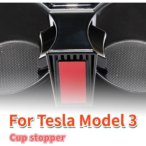 Model3 Car Water Cup Slot Slip Limit Clip For Tesla Model 3 2020 Model Y Accessories Car Cup Holder Limiter