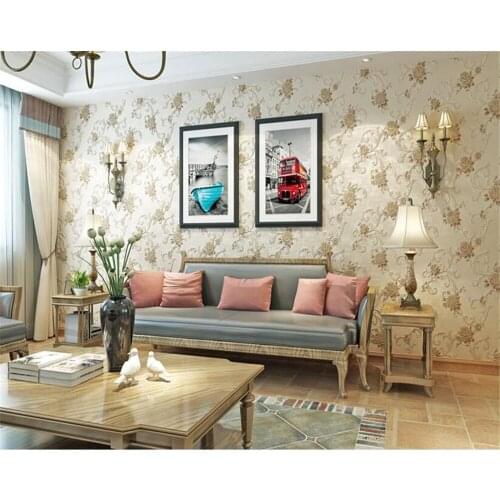 Beibehang Interior Premium Wall paper Fine Pastoral Nonwovens Bedroom Backdrops Bedside Living Room papel de parede 3d Wallpaper