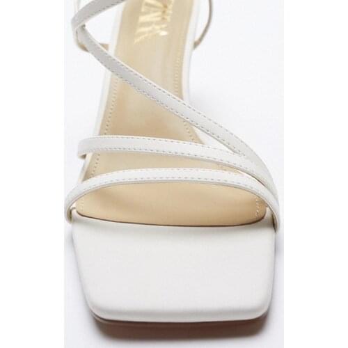 White New Summer Sandals Comfortable and Versatile Open-toe High-heeled Sandal Casual Outdoor Solid Color Fashion Sandals