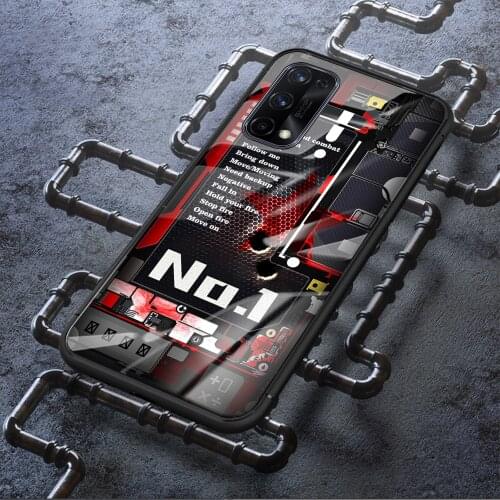 Quotation No.1 tempered glass case for Realme C12 C15 7 Q2 X7 pro F17 A73 4g F17 pro A93 7i C17 Reno 4F 4 lite phone cover