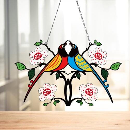 Bird Window ings Colorful DIY Bird Pendant Art