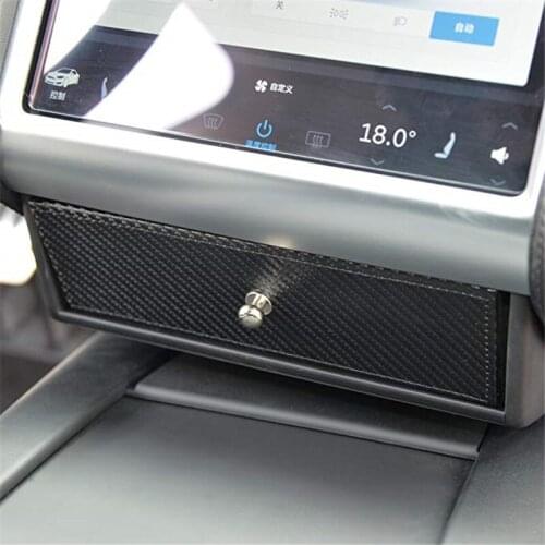 2019 New Car Center Console Wooden Drawer Storage Box Glasses Box Customized for Tesla Model S/X Car Interior Accessories