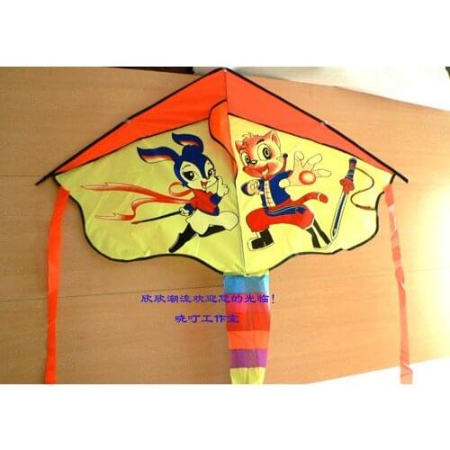 Kids vliegers easy kite flying bird toy windsack kite single line rainbow toy ripstop nylon kiting big flying kite for children