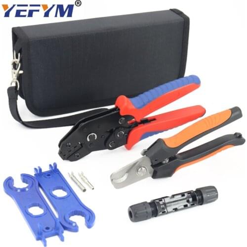 YEFYM Photovoltaic Tool Set SN-2546B Crimping Tool Kits Solar Tool Set with Crimper Stripper Cutter for 2.5-6.0mm2 Connectors