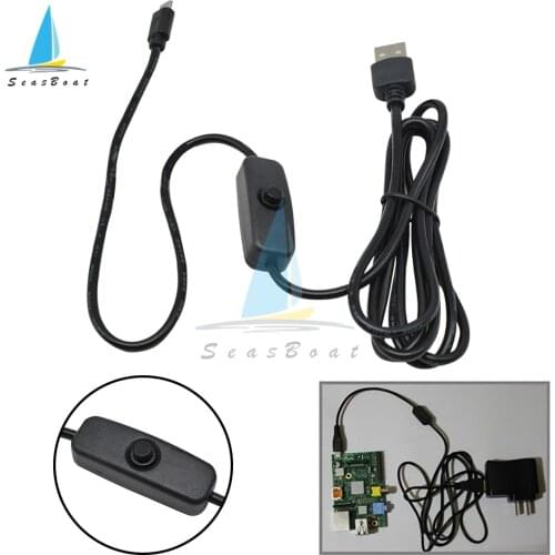 1.5M Micro USB Power Supply Charger Cable 1.5M Wire With ON/OFF Switch USB Power Supply Line For Raspberry Pi