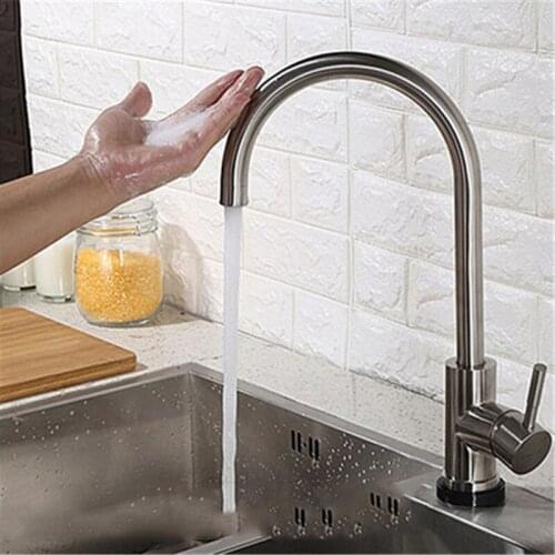 Kitchen Faucets Smart Sensor Pull-Out Hot and Cold Water Switch Mixer Tap Smart Touch Spray Tap Kitchen Convenient Faucets