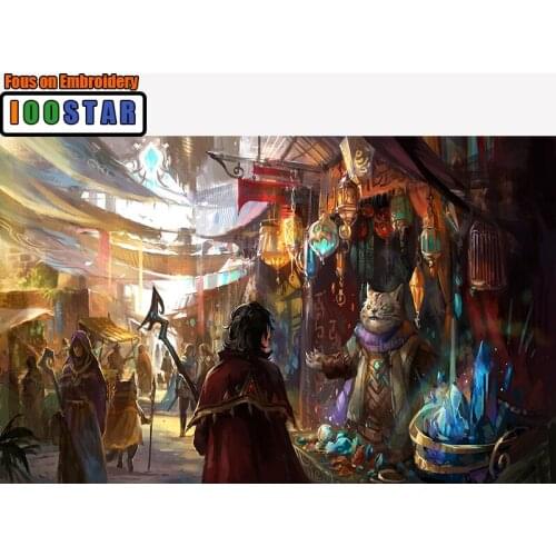 Full Square drill 5D DIY Diamond embroidery Crystal Street Diamond Painting Cross Stitch Rhinestone Mosaic decoration Gift