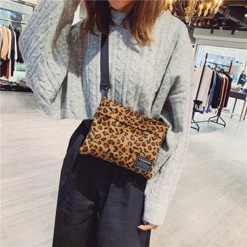 M562 Fashion Women Bag Plush Cylindrical Leopard Print Retro Messenger Bag Women Girl Gift Wholesale