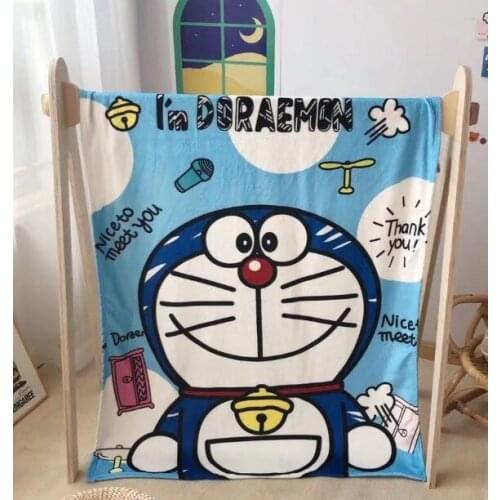 Cartoon Doraemon Blue Anime Blanket Plush Warm Cartoon Bed Home Throw Blankets Winter Warm Unisex