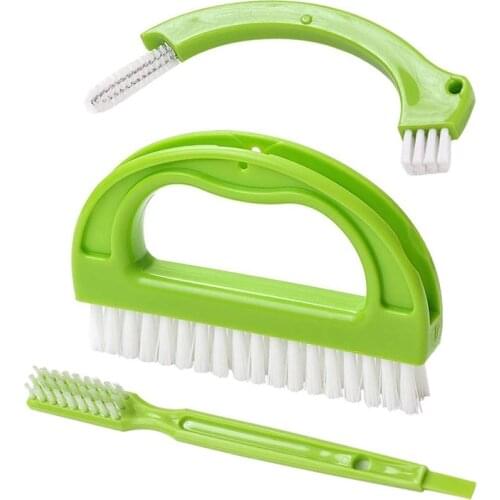 New Grout Brush,(3 in 1)Grout Cleaner Brush,Tile Joint Scrub Brush with Handle,for Shower,Bathroom,Kitchen,Seams,Floor Lines