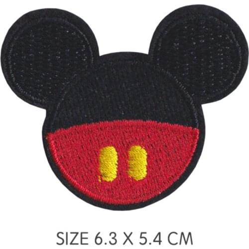 Disney Mickey Minnie Mouse Cloth Paste Couple Clothes Decoration Iron on Patches Embroidery Patches for Clothing