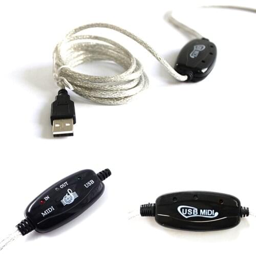 USB Interface To MIDI Converter Music Keyboard Piano USB Connector Music Studio Cord Cable Adapter For Windows Adapter Cord