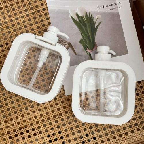 Plastic Separate Empty Bottle Portable Travel Replacment Wash Bottle Large Capacity Transparent Shampoo Make Up Pressing Bottle