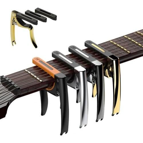 Portable Durable Universal Electric Guitar Tuning Clamp Zinc Alloy Acoustic Guitar Capo Good Tenacity for Bass