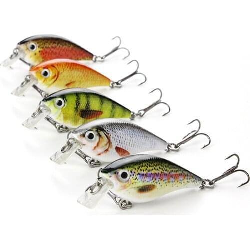 5 Color 2.2"/6.4g Small Bionic Crankbait Lifelike Fishing Lure Realistice Fish Bait Classic Texture Wobbler Tackle Pesca AH08
