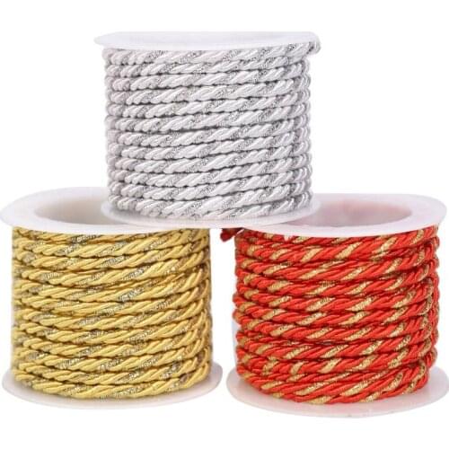 Durable gold wire rope 3 meters long DIY craft lace line accessories Hang tag home decoration products 3mm